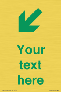 Custom Safe Condition inverse: Green Down left right arrow